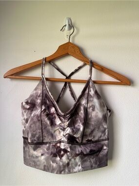 Gymshark Strappy Tie-Dye Sports Bra - Taupe & Plum